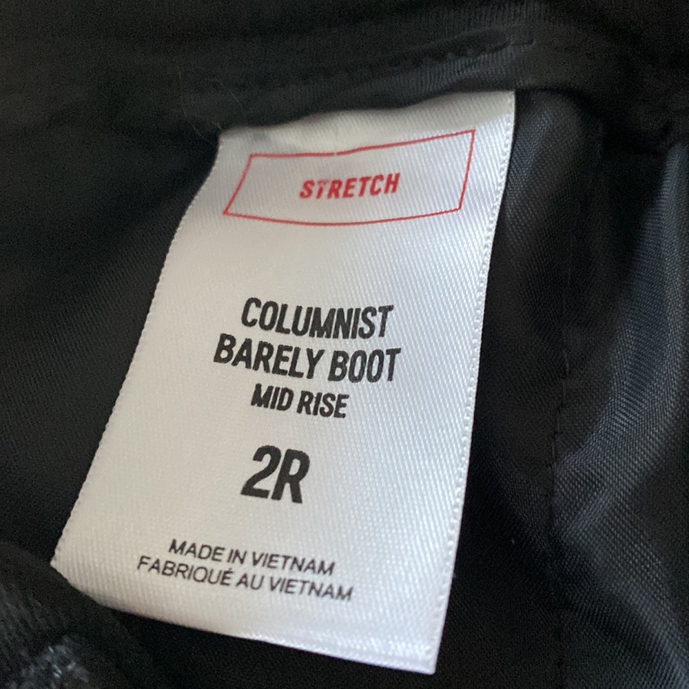 Express Barely Boot Black Slacks, Size 2r - image 5